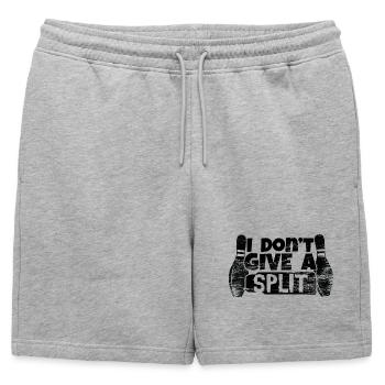 Drôle de dicton de bowling - Short de survêtement homme premium - gris chiné - Devant - AI Model Male 178 light (178cm)