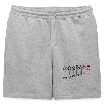 Clé de l’artisan - Décapsuleur - Short de survêtement homme premium - gris chiné - Devant - AI Model Male 178 light (178cm)
