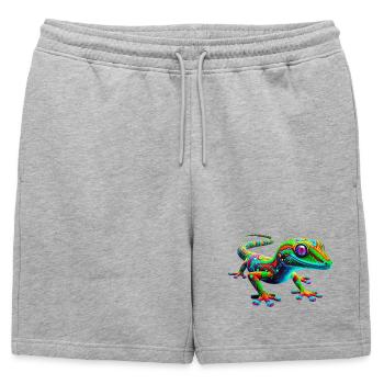 Gecko - Short de survêtement homme premium - gris chiné - Devant - AI Model Male 178 light (178cm)