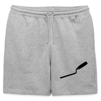Outil de menuiserie de maçon de clou de jointoiement - Short de survêtement homme premium - gris chiné - Devant - AI Model Male 178 light (178cm)