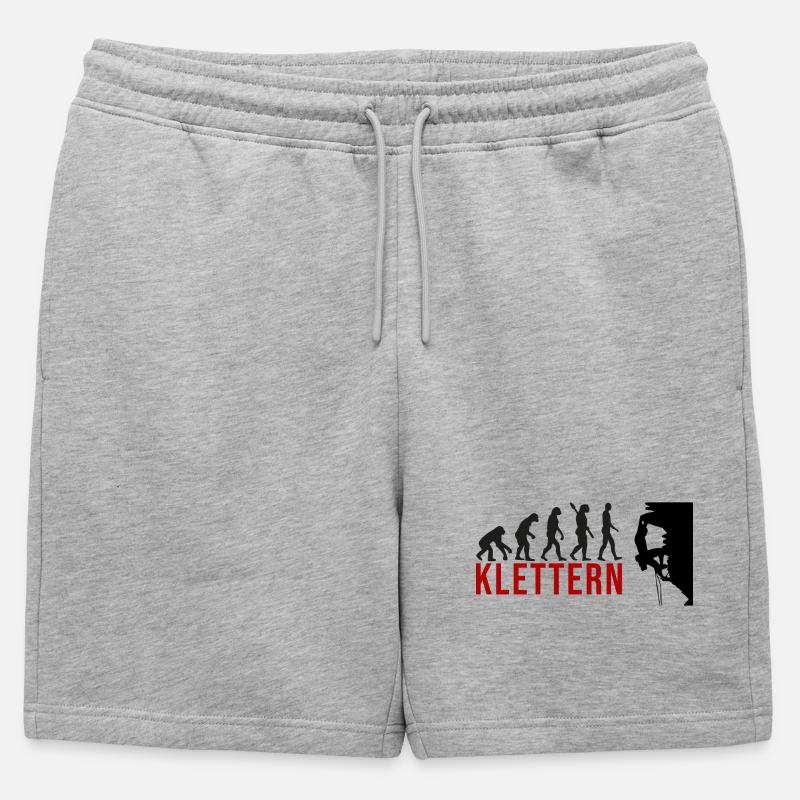 Ecolution Klettern - Männer Premium Organic Sweatshorts - Grau meliert