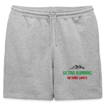 Ultra Running - Au-delà des limites - Short de survêtement homme premium - gris chiné - Devant - AI Model Male 178 light (178cm)