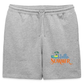 Bonjour Summmer - Short de survêtement homme premium - gris chiné - Devant - AI Model Male 178 light (178cm)