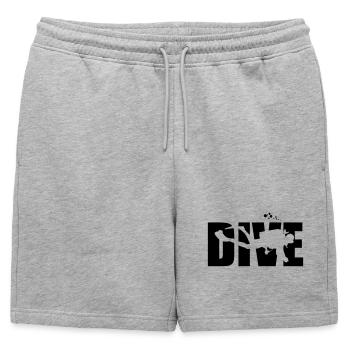 Dive Design for Dive Professionals - Mens' Premium Organic Sweatshorts - heather grey - Front - AI Model Male 178 light (178cm)