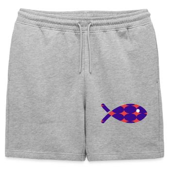 HUMOUR. POISSON. POISSON D'AVRIL. HUMOUR. MER - Short de survêtement homme premium - gris chiné - Devant - AI Model Male 178 light (178cm)