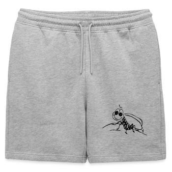 Bee. L’abeille timide « aime-moi » - Short de survêtement homme premium - gris chiné - Devant - AI Model Male 178 light (178cm)