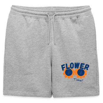 Laissez parler les fleurs - Short de survêtement homme premium - gris chiné - Devant - AI Model Male 178 light (178cm)