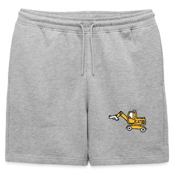 Danger pour la construction - Short de survêtement homme premium - gris chiné - Devant - AI Model Male 178 light (178cm)
