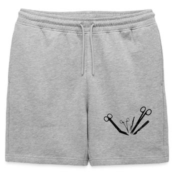 Outils d’exploitation - Short de survêtement homme premium - gris chiné - Devant - AI Model Male 178 light (178cm)
