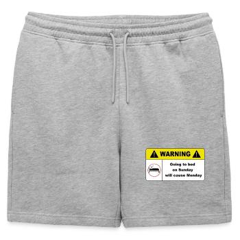 Se coucher le dimanche - Short de survêtement homme premium - gris chiné - Devant - AI Model Male 178 light (178cm)