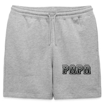 PAPA - Short de survêtement homme premium - gris chiné - Devant - AI Model Male 178 light (178cm)