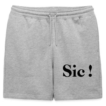 Sic! - Mens' Premium Organic Sweatshorts - heather grey - Front - AI Model Male 178 light (178cm)