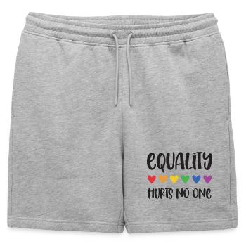 LGBT Pride Month - Equality Hurts No One - Mens' Premium Organic Sweatshorts - heather grey - Front - AI Model Male 178 light (178cm)