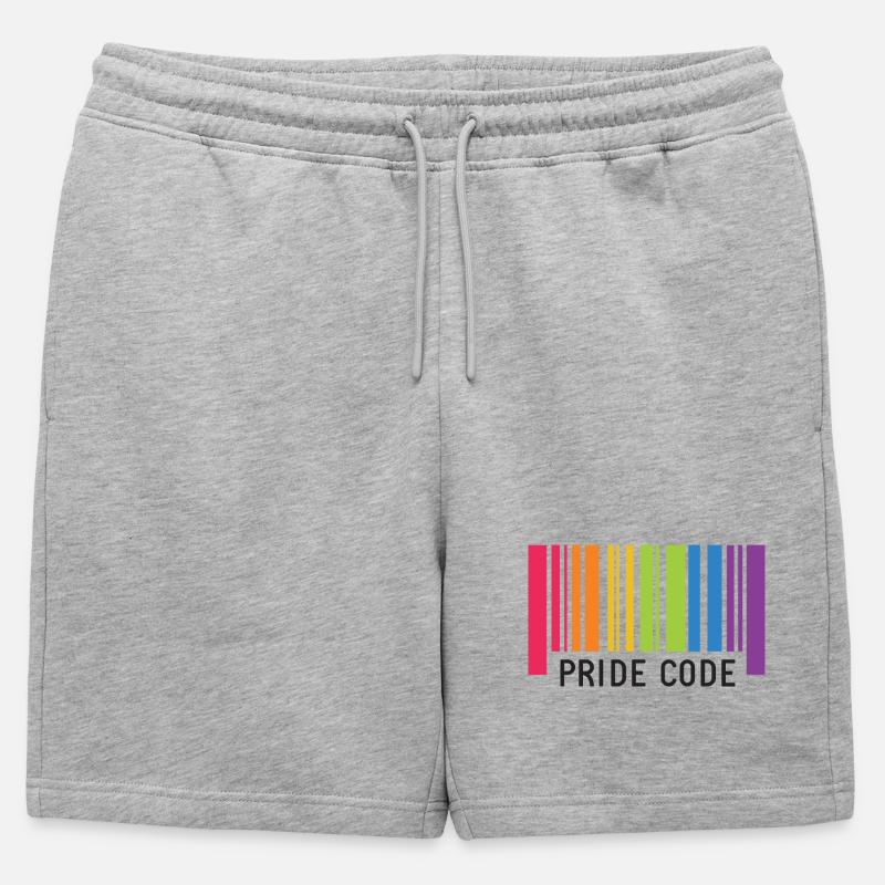 LGBT Pride Monat - Pride Code - Männer Premium Organic Sweatshorts - Grau meliert