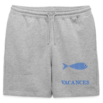 THANK YOU. MISTRESS. MASTER. HOLIDAY - Mens' Premium Organic Sweatshorts - heather grey - Front - AI Model Male 178 light (178cm)