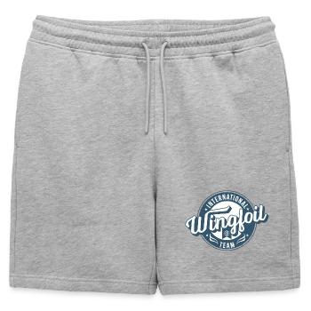 Équipe internationale de wingfoil - Short de survêtement homme premium - gris chiné - Devant - AI Model Male 178 light (178cm)