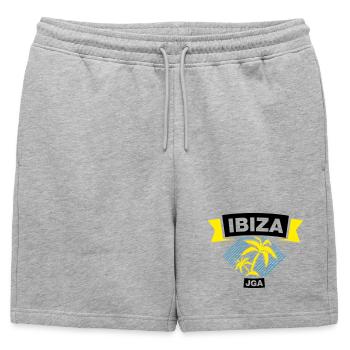 Equipe d’enterrement de vie de garçon IBIZA - Short de survêtement homme premium - gris chiné - Devant - AI Model Male 178 light (178cm)