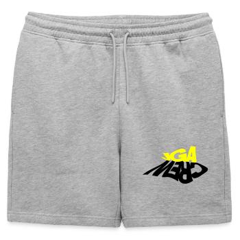 JGA Crew - Ombre ivre - Short de survêtement homme premium - gris chiné - Devant - AI Model Male 178 light (178cm)
