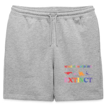 LGBTQ Pride Month - Make Homophobia Extinct - Mens' Premium Organic Sweatshorts - heather grey - Front - AI Model Male 178 light (178cm)