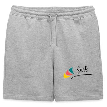 HOLIDAY. HAPPY HOLIDAYS. MISTRESS. MASTER. TEACHER - Mens' Premium Organic Sweatshorts - heather grey - Front - AI Model Male 178 light (178cm)