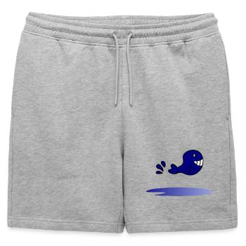 HOLIDAY. HAPPY HOLIDAYS. MISTRESS. MASTER. TEACHER - Mens' Premium Organic Sweatshorts - heather grey - Front - AI Model Male 178 light (178cm)
