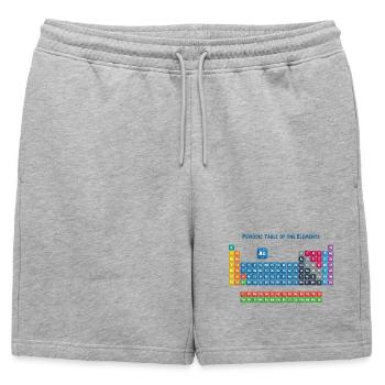 Tableau périodique des éléments 2 - Short de survêtement homme premium - gris chiné - Devant - AI Model Male 178 light (178cm)