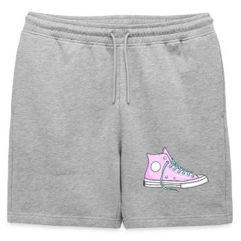 S’habiller avec style et personnalité converses tennis - Short de survêtement homme premium - gris chiné - Devant - AI Model Male 178 light (178cm)