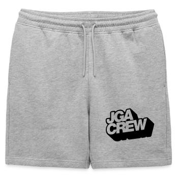 Bachelor Party Crew 3D Typo - Mens' Premium Organic Sweatshorts - heather grey - Front - AI Model Male 178 light (178cm)