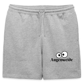 Nachtaugen Minimalismus - Männer Premium Organic Sweatshorts - Grau meliert - Vorne - AI Model Male 178 light (178cm)