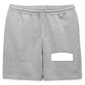 Champ d’écriture blanc | champ de texte - Short de survêtement homme premium - gris chiné - Devant - AI Model Male 178 light (178cm)