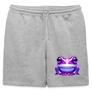 Grenouille - Short de survêtement homme premium - gris chiné - Devant - AI Model Male 178 light (178cm)