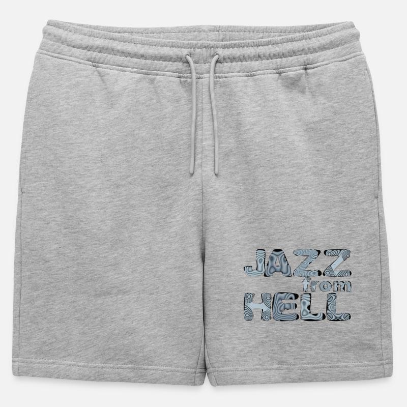 Jazz from Hell: Psychedelic Glyphs - Männer Premium Organic Sweatshorts - Grau meliert