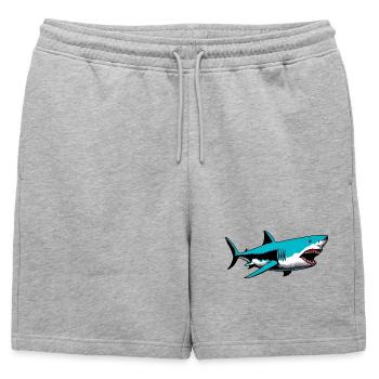 Requin - Short de survêtement homme premium - gris chiné - Devant - AI Model Male 178 light (178cm)
