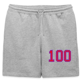 100. 100 ANS. 100e ANNIVERSAIRE. ANNIVERSAIRE 100 - Short de survêtement homme premium - gris chiné - Devant - AI Model Male 178 light (178cm)