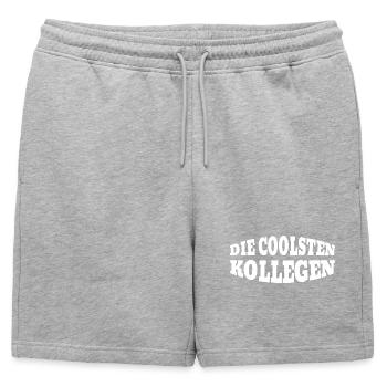 Die Coolsten Kollegen - Männer Premium Organic Sweatshorts - Grau meliert - Vorne - AI Model Male 178 light (178cm)