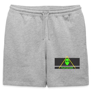 humanoid festival - Mens' Premium Organic Sweatshorts - heather grey - Front - AI Model Male 178 light (178cm)