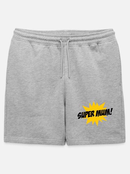 Super Mom - Mother's Day - Mens' Premium Organic Sweatshorts - heather grey