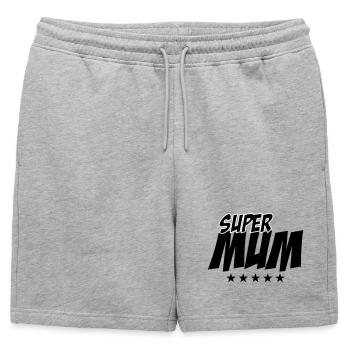 Super Maman - Fête des Mères - Short de survêtement homme premium - gris chiné - Devant - AI Model Male 178 light (178cm)