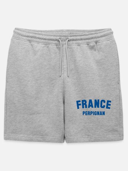 PERPIGNAN, France, France - Mens' Premium Organic Sweatshorts - heather grey