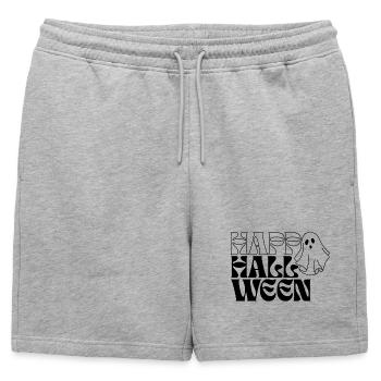 Happy halloween / black color - Mens' Premium Organic Sweatshorts - heather grey - Front - AI Model Male 178 light (178cm)