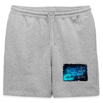 Nagez à travers les étoiles - Short de survêtement homme premium - gris chiné - Devant - AI Model Male 178 light (178cm)