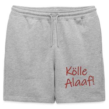 Kölle Alaaf! - Männer Premium Organic Sweatshorts - Grau meliert - Vorne - AI Model Male 178 light (178cm)