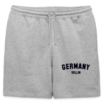 SELLIN Allemagne - Short de survêtement homme premium - gris chiné - Devant - AI Model Male 178 light (178cm)