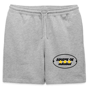Equipe de Maman - Fête des Mères - Short de survêtement homme premium - gris chiné - Devant - AI Model Male 178 light (178cm)