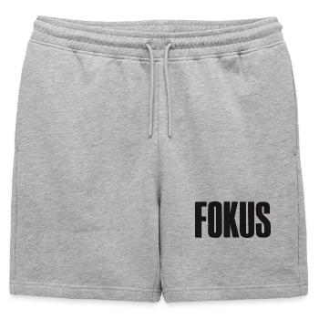 Focus Dicton pour le fondateur, l’entrepreneur, la startup - Short de survêtement homme premium - gris chiné - Devant - AI Model Male 178 light (178cm)