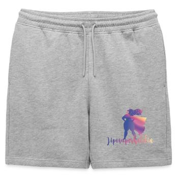 Liposuper-héroïne - Short de survêtement homme premium - gris chiné - Devant - AI Model Male 178 light (178cm)