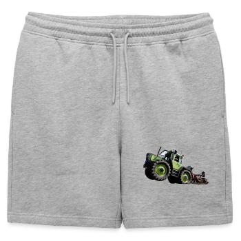 Tracteur vert MB trac 1300 démarreur haut - Short de survêtement homme premium - gris chiné - Devant - AI Model Male 178 light (178cm)