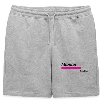 Maman loading... Please Wait - Future Mère - Short de survêtement homme premium - gris chiné - Devant - AI Model Male 178 light (178cm)