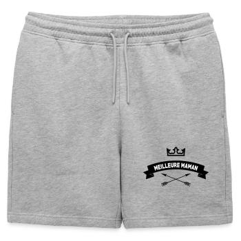 Meilleure Maman - Fête des Mères - Short de survêtement homme premium - gris chiné - Devant - AI Model Male 178 light (178cm)
