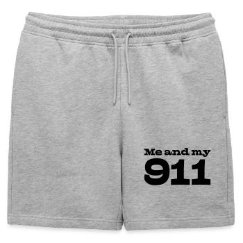 31 Moi et mon - Short de survêtement homme premium - gris chiné - Devant - AI Model Male 178 light (178cm)